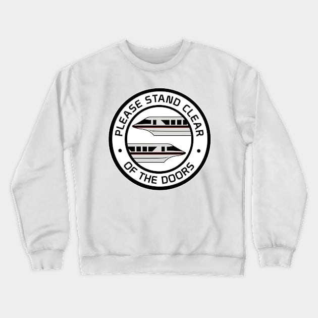 MonorailStandClearBlack Crewneck Sweatshirt by WdwRetro